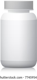 Blank medicine bottle realistic vector illustration