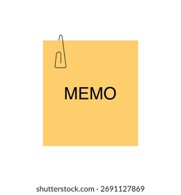 blank memo paper with clip