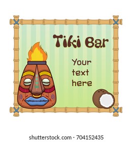 Blank menu for tiki bar