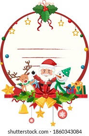 Blank Merry Christmas card template illustration