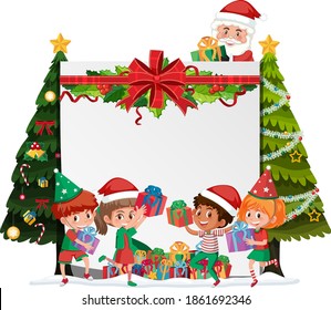 Blank Merry Christmas frame illustration