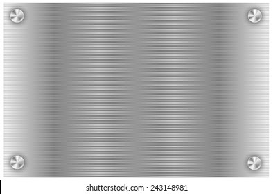  Blank Metallic Plate on White Background