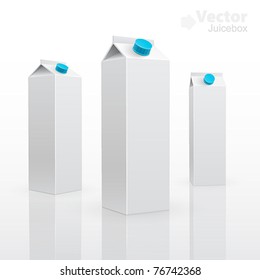 Blank Milk Or Juice Pack. 3d Vector Illuctration