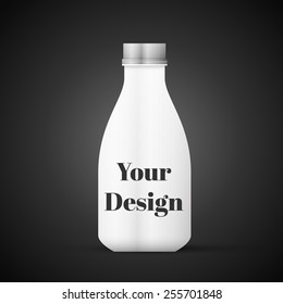 Blank Milk or Juice Pack isolated on black background, excellent vector illustration, EPS 10