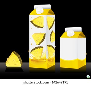 Blank milk or juice pack. Vector illuctration