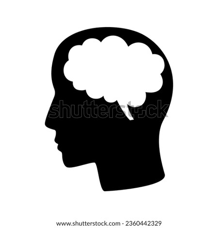 Blank mind silhouette template. Clipart image Imagine de stoc © 