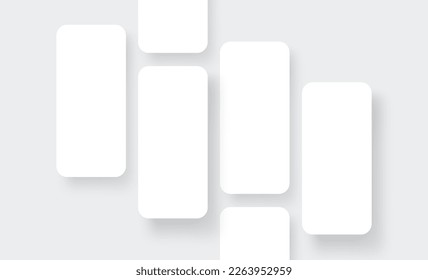 Blank Mobile App Screens. Mockup for Showing Apps Ui. Vector Illustration