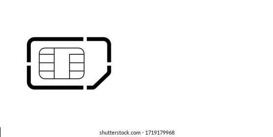 Leere mobile SIM-Karte. Vektorzeichen