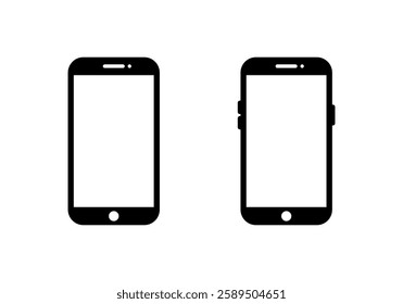 Blank mobile phone, cellphone icon in trendy style. Smartphone gadget sign symbol