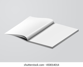 blank mock up opened book template vector illustration EPS10