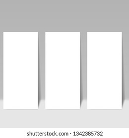Blank mock up page template isolated on grey background