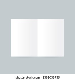 Blank mock up vector portrait cover magazine. Vector stock illustration.