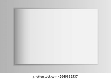 Mock up em branco de revista de capa de retrato ou folheto isolado em gradiente cinza mostrando capa. Carta-EUA da página de maquete em branco.