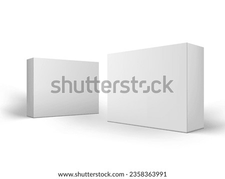 Blank Mockup Boxes For Your Product Isolated On White. EPS10 Vector