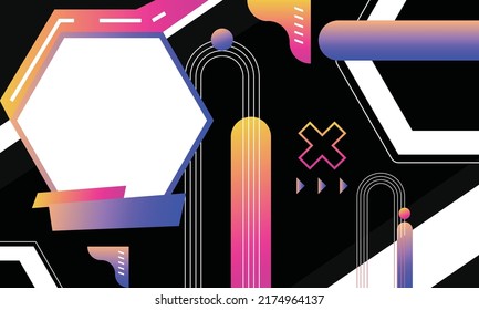Blank modern abstract webinar template design banner and poster
