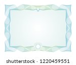 Blank Modern Guilloche frame and border with colorful design, suitable for certificate, banner, invitation, menu, wedding, and other 