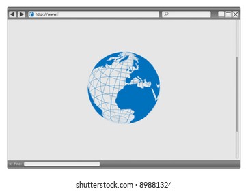 Blank Modern Internet Web Browser With Copyspace