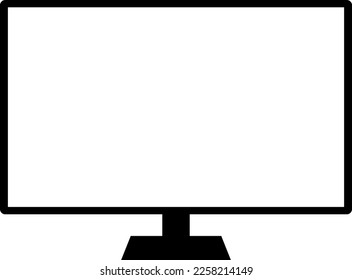 Blank modern tv screen template