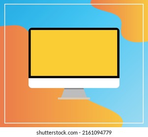 blank monitor screen template - free