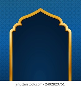 Blank mosque dome background. Luxury islamic background
