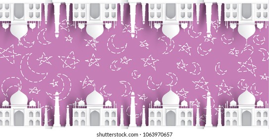 blank mosque text background, modern elegant islamic design