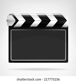 blank movie flap object  isolated on white vector background