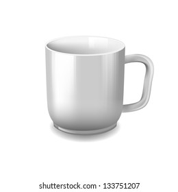 Blank mug - vector illustration