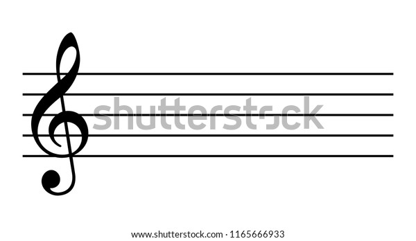 Blank music\
staff isolated on white\
background