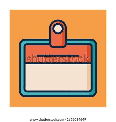 Blank Name Badge Template with No Text Design
