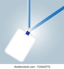 Blank name tag for put staff identification or detail of your own business design with simple vector