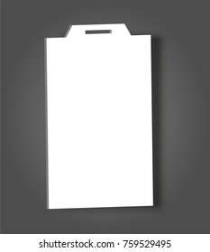 Blank Name Tags Mockup. Vector Illustration of Identity Card Badge mockup cover template