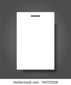 Blank Name Tags Mockup. Vector Illustration of Identity Card Badge mockup cover template
