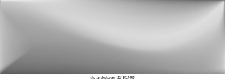 Blank  Natural Blurred Background. Silver Metallic Horizontal Lines Backdrop. Water Blurred Texture Illustration. Vibrant Wavy Gradient Mesh. Gray Alluminium Wavy Gradient Mesh.