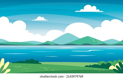 Vector de escenas de paisajes naturales en blanco