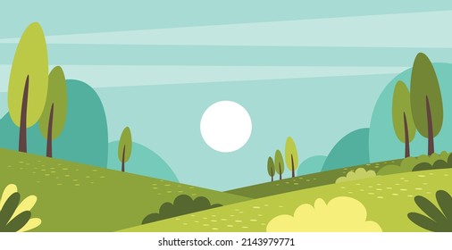 Blank Nature Landscape Scene Vector