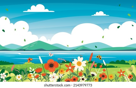 Blank Nature Landscape Scene Vector