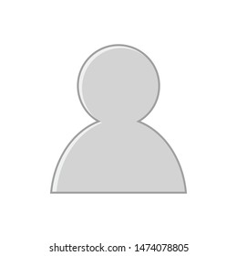 Blank neutral place holder for avatar image vector illustration