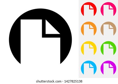 Blank New File Negative Space Icons