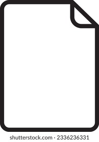Icono de contorno de archivo nuevo en blanco