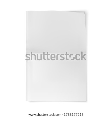 Blank newspaper sheet mockup. Empty paper journal. Vector illustration