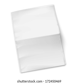 Blank newspaper template on white background. Vector illustration. EPS10.