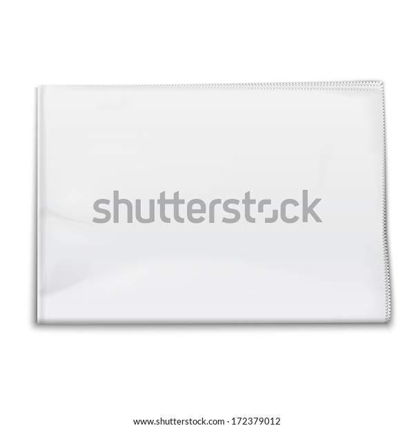 Blank Newspaper Template On White Background Stock Vector Royalty Free