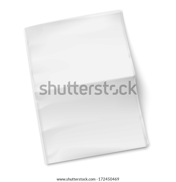 Blank Newspaper Template On White Background Stock Vector Royalty Free