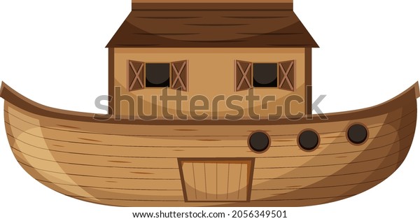 Blank\
Noah\'s Ark cartoon style isolated\
illustration