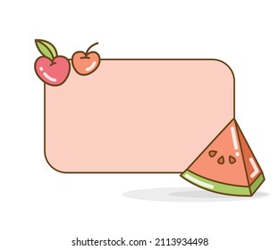 Tafel mit Beeren und Wassermelonen, Vektorgrafik