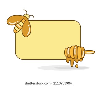 tablero de notas en blanco con ilustración de hembra y vector de abeja