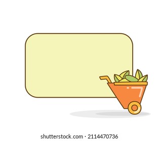 tablero de notas en blanco con hojas en la ilustración del vector del carro