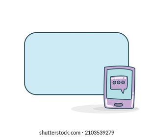 blank note board with message on smartphone icon vector illlustration