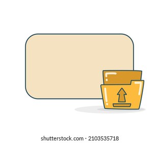 Blankotafel mit Hochlade-Symbol, Vektorgrafik