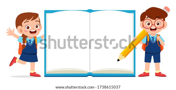 Blank Note Book Template Cute Little Stock Vector (royalty Free 